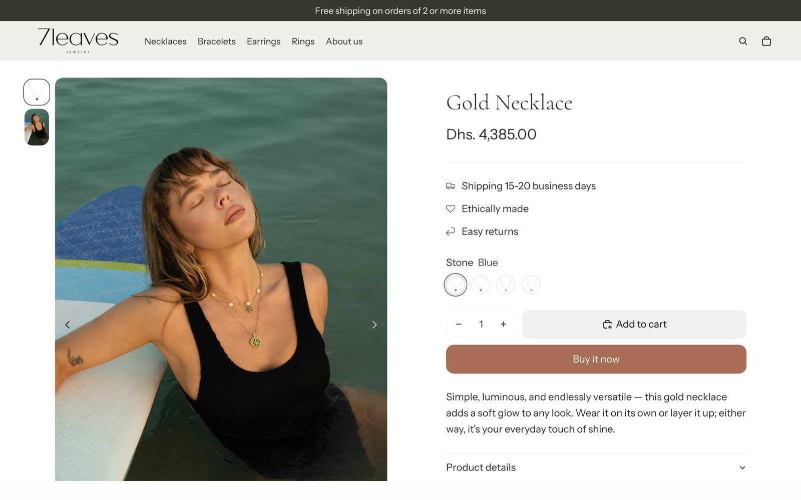 7 Leaves product page: photo, price and three short answers